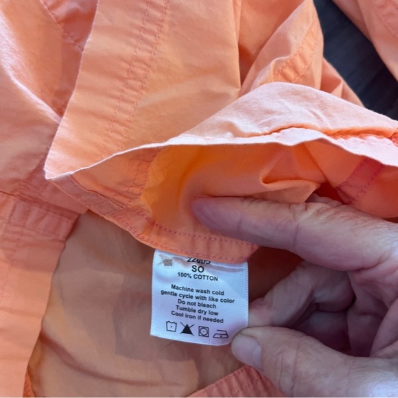 Filson Women’s Orange Button-Up Fishing Shirt Medium - Picture 6 of 11